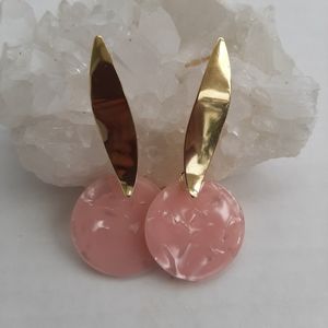 Pastel Pink Statement Earrings